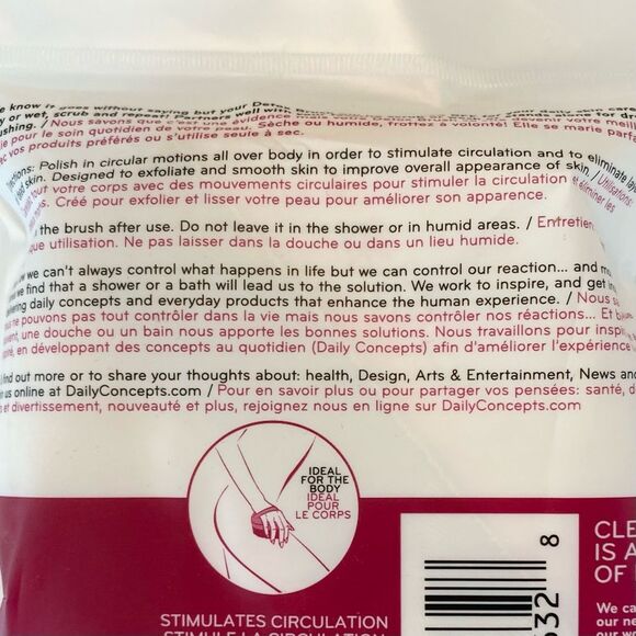 Daily Concepts Detox Massaging Massage Dry Brush Skincare Health Detoxification - Picture 7 of 8